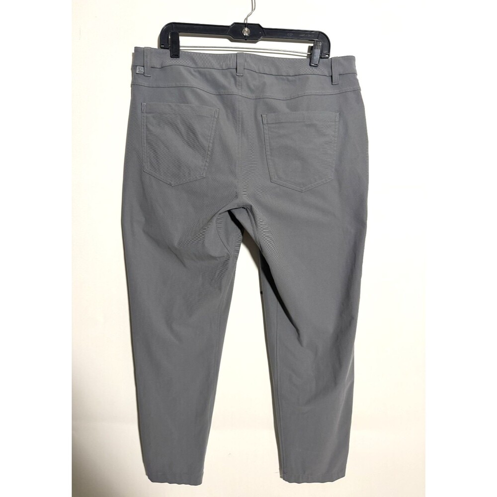 Lululemon Pants Mens 35  ABC Slim-Fit 5 Pocket Pant Gray Warpstreme 35X28 - Picture 3 of 11